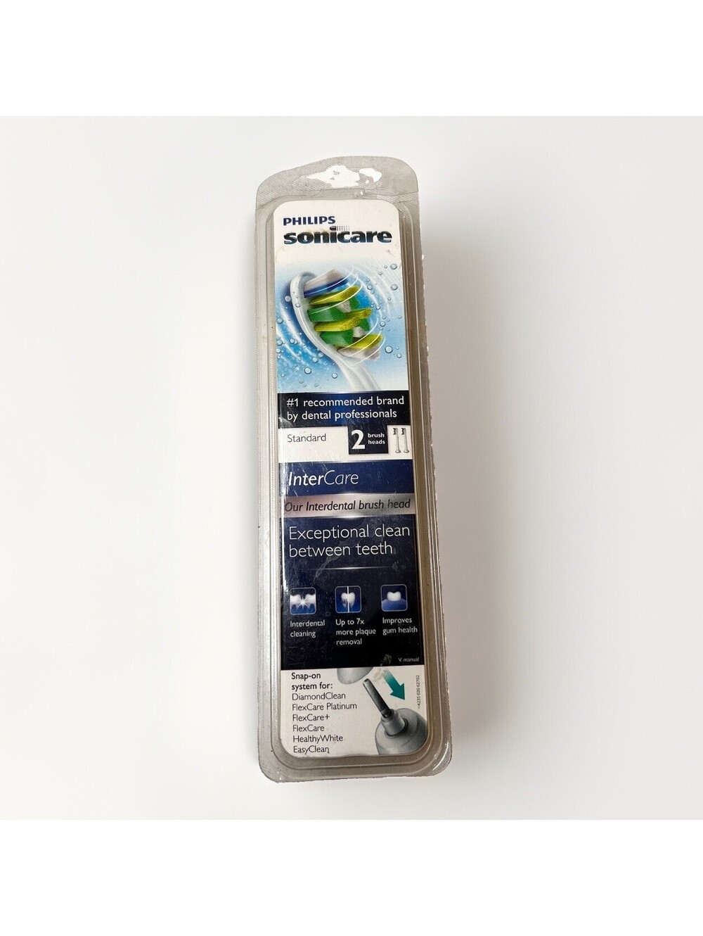 Philips Sonicare I InterCare HX9002 Replacement Brush Heads Toothbrush 2 Head